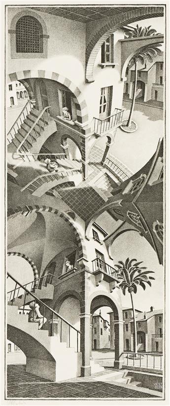 MAURITS C. ESCHER (1898 - 1972) Up and Down.                                                                                                     